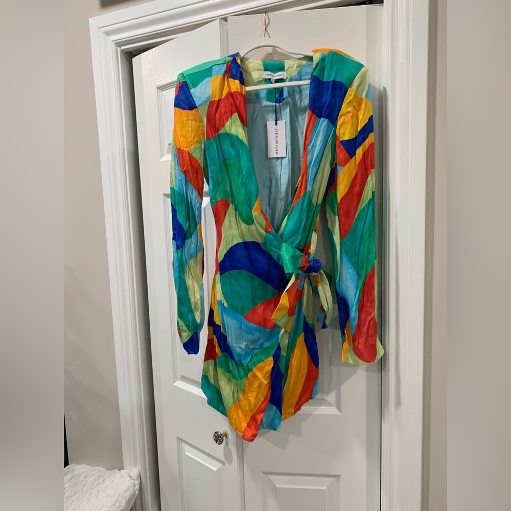 Weworewhat cowl dress abstract color (size L) - Picture 3 of 4